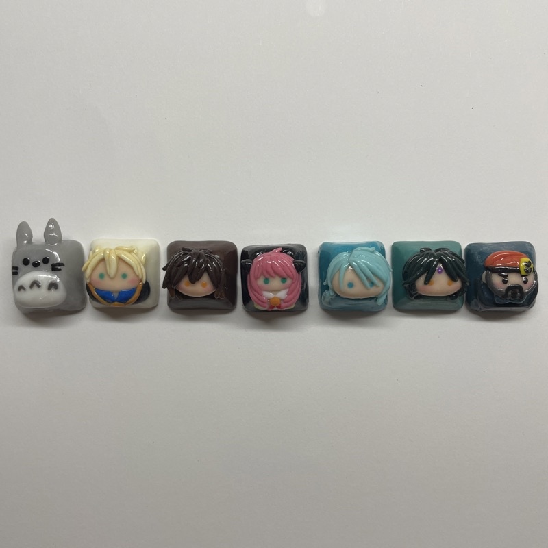 Artisan Clay Keycaps Genshin Impact Anime Valorant Custom
