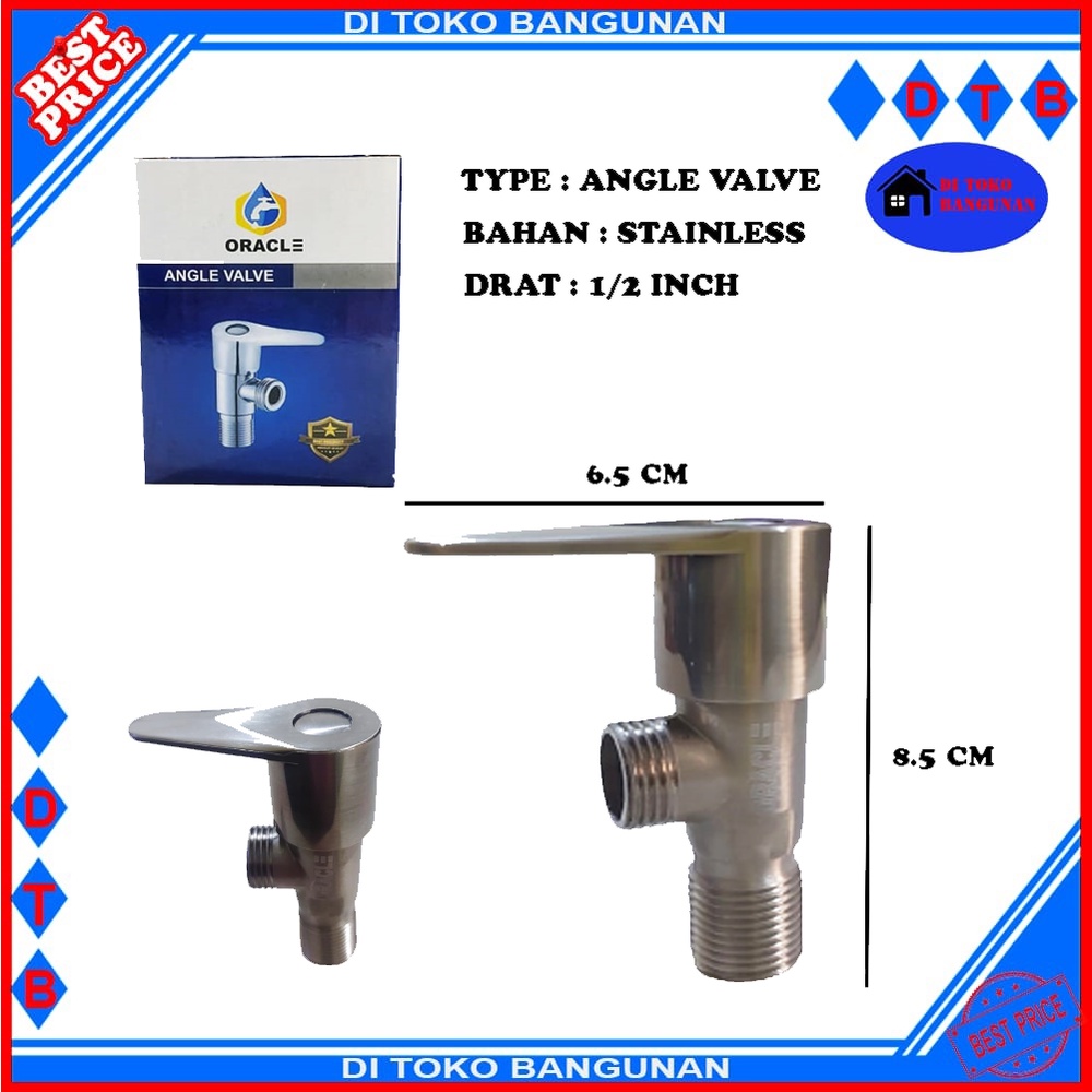 Stop Kran Shower Cabang Merk Oracle 1/2 inch Kran Shower