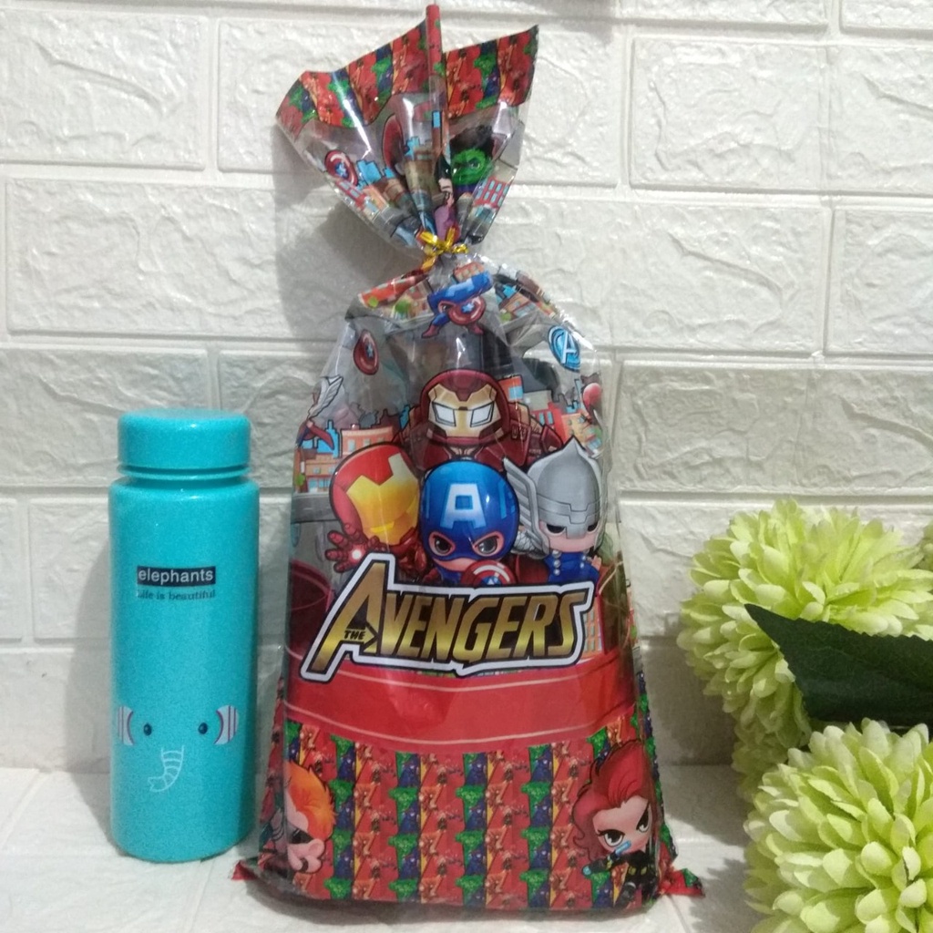 

23x45cm Plastik OPP KACA Bingkisan Snack Kue Ulang Tahun Anak Parcel Ultah Karakter Grosir Unike