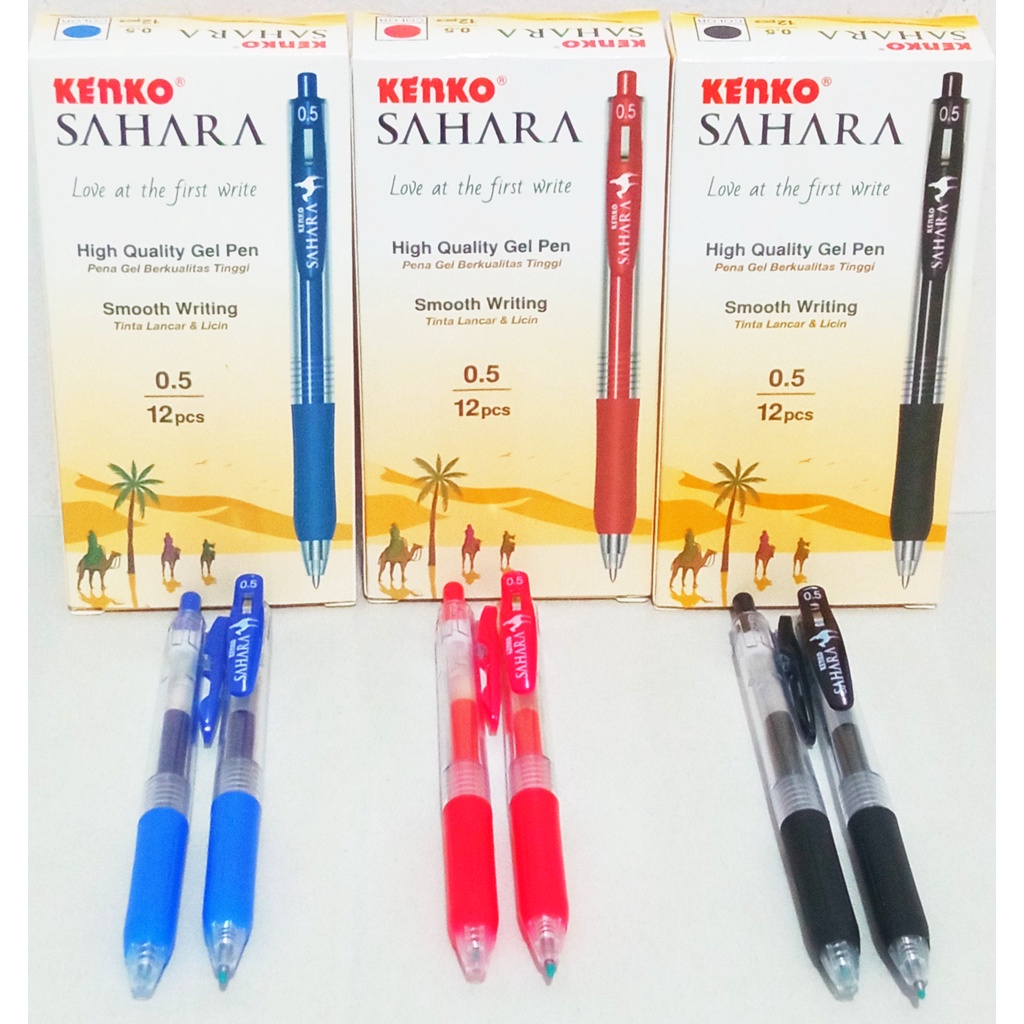 

Kenko Gel Pen Pena Jel SAHARA Warna / Hitam [ PCS ] - Hitam