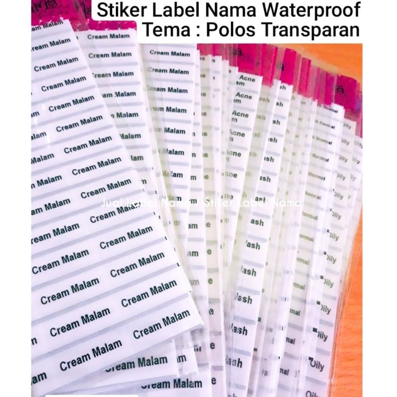 

POLOS TRANSPARAN ~ STIKER LABEL NAMA WATERPROOF / STIKER LABEL / STICKER LABEL / LABEL NAMA WATERPROOF