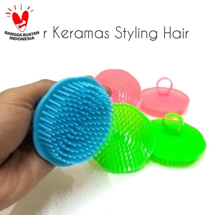 SK75 - Sisir Keramas Silikon Premium Silicone Massager Sisir Pijat Kepala Wanita