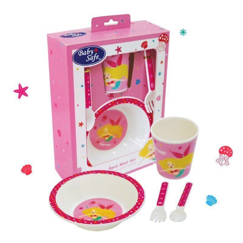 Baby Safe 4 Pcs Meal Set | Peralatan Makan Bayi Babysafe Tempat Makan Bayi