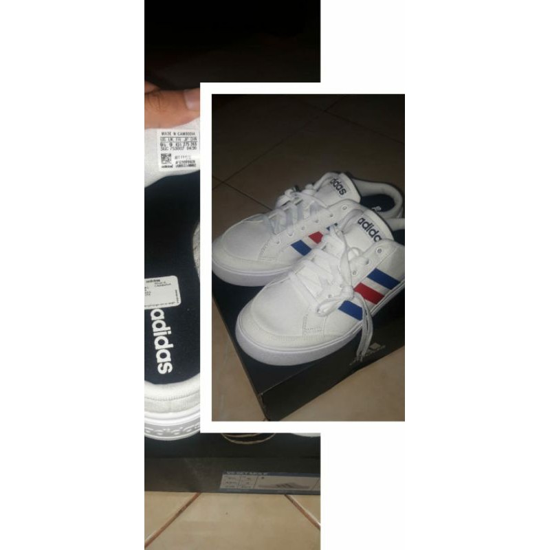 Adidas SKATEBOARDING VS Set Mule Shoes Pria Putih FX4848 BNIB