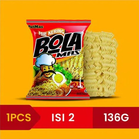 

MIE BOLA MAS 136 gr isi 2