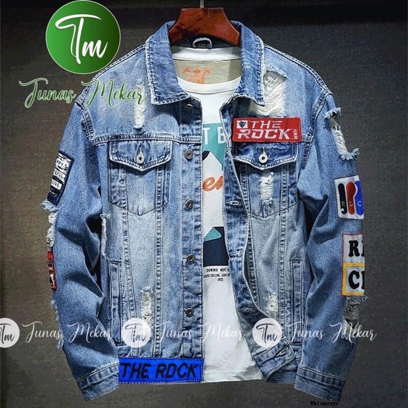 JAKET JEANS HIP HOP / JAKET SOBEK THE RDCK MMH SUPER PREMIUM-RDCK bordir 08