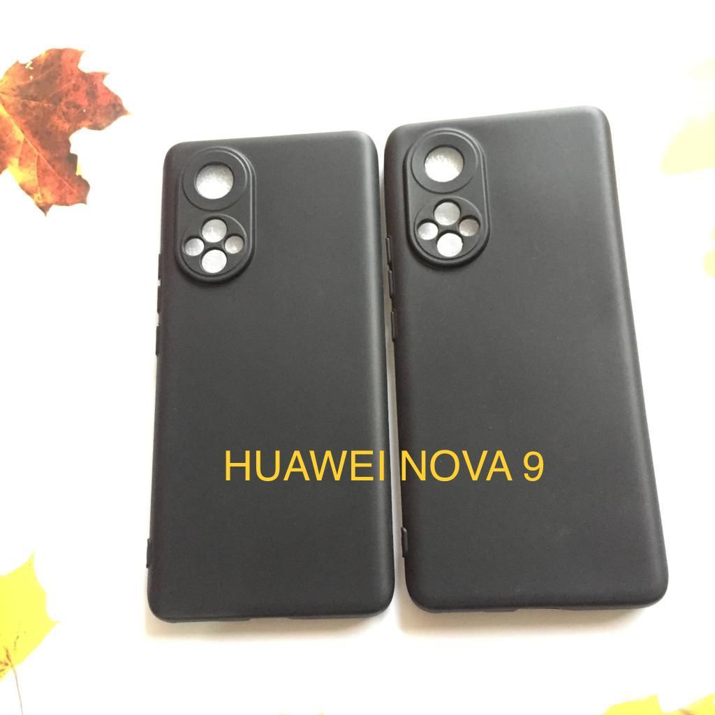 SoftCase Macaron Black Huawei Nova 7 9 Mate 40 P40 Pro TPU Full Black Protection Camera Non Slip