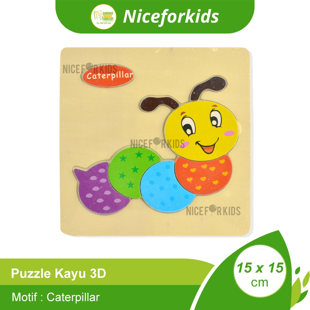 Puzzle Kayu 3D Anak / Wooden Puzzle / Mainan Edukasasi Anak Puzzle Lucu