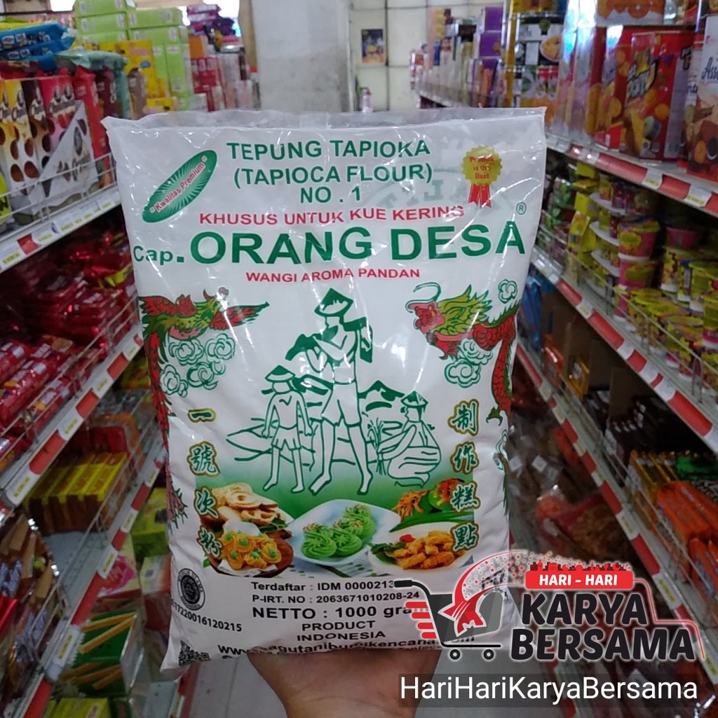 

TEPUNG TAPIOKA CAP ORANG DESA AROMA PANDAN 1000G