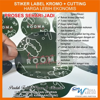 Cetak Stiker Label Kromo A3 + Cuting Sticker Label Makanan Minuman Sudah Termasuk Potong