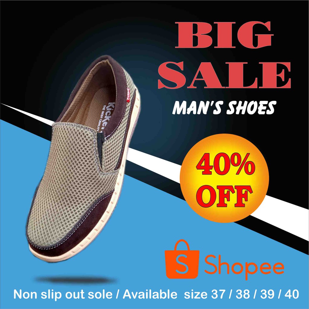 SEPATU COWOK KASUAL PRIA TANPA TALI MURAH