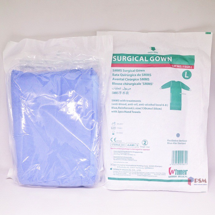 Surgical Gown Disposable Sterile / Baju APD Operasi - Winner