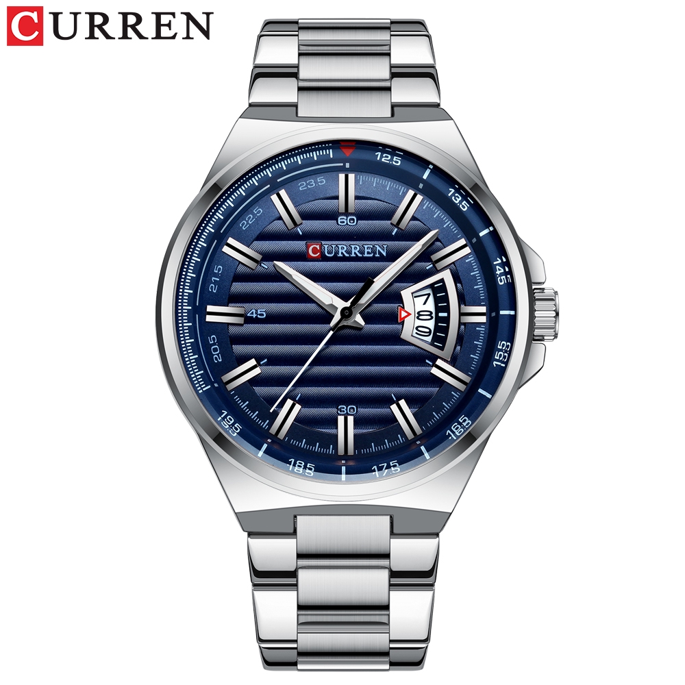 

Jam Tangan Pria Curren Men'S Sports Watch Fashion Stainless Steel Waterproof Quartz Watch + Box
