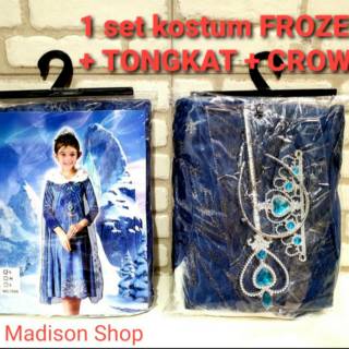 Kostum Elsa  Frozen 2 Dress Princess Frozen Cosplay Kado 