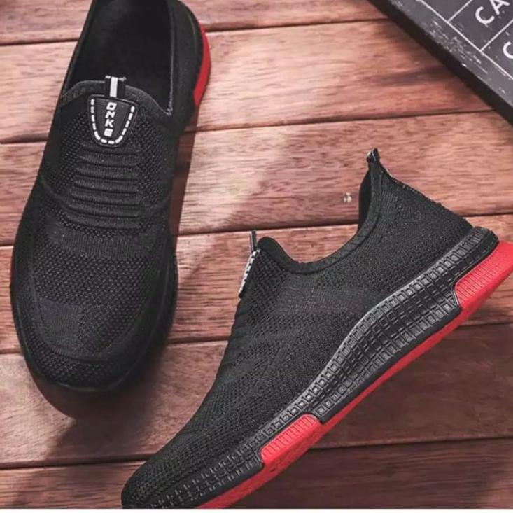 Hemat Belanja HANN07-Sepatu Sneakers Slip On Pria/Wanita Terbaru DNKE Simple Tanpa Tali COD