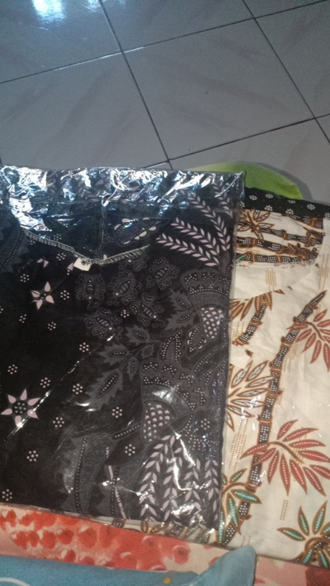 Batik Tunik Shibori Jumputan Terbaru All Size 106cm / Hrb026 Yelbor Navbor / Biru Putih / Original..