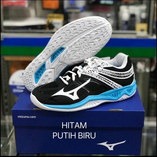 Sepatu Voli Mizuno Thunder Blade 2 LOW Black White Atoll Original