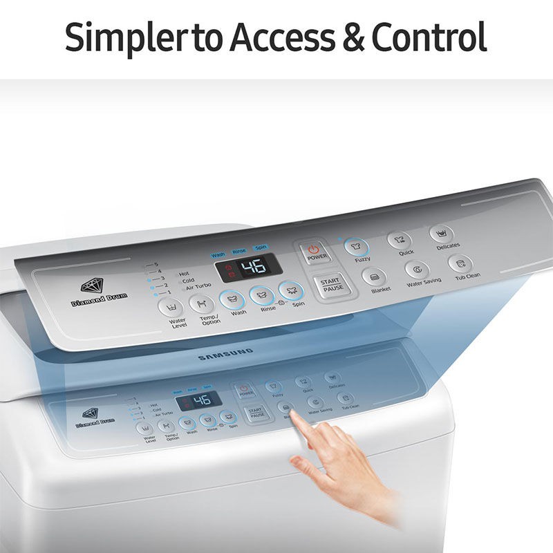 SAMSUNG Mesin Cuci 1 Tabung Top Loading 8KG WA80H4000SW/SE