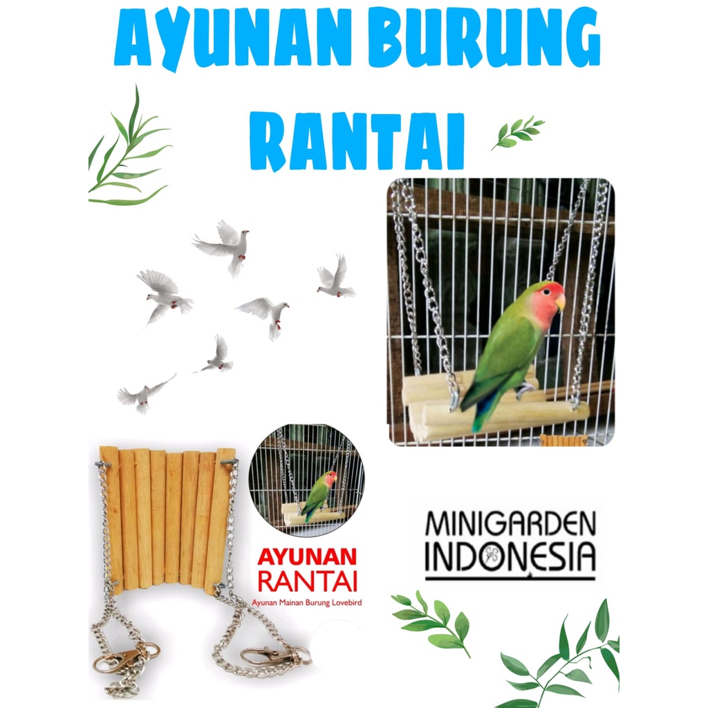 MAINAN AYUNAN BURUNG RANTAI aksesoris sangkar burung ayunan lovebird