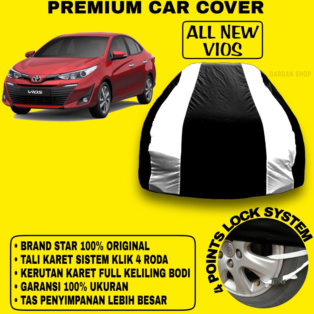 Body Cover ALL NEW VIOS Sarung Strip SILVER Penutup Pelindung Bodi Mobil All New Vios PREMIUM Silver Cover