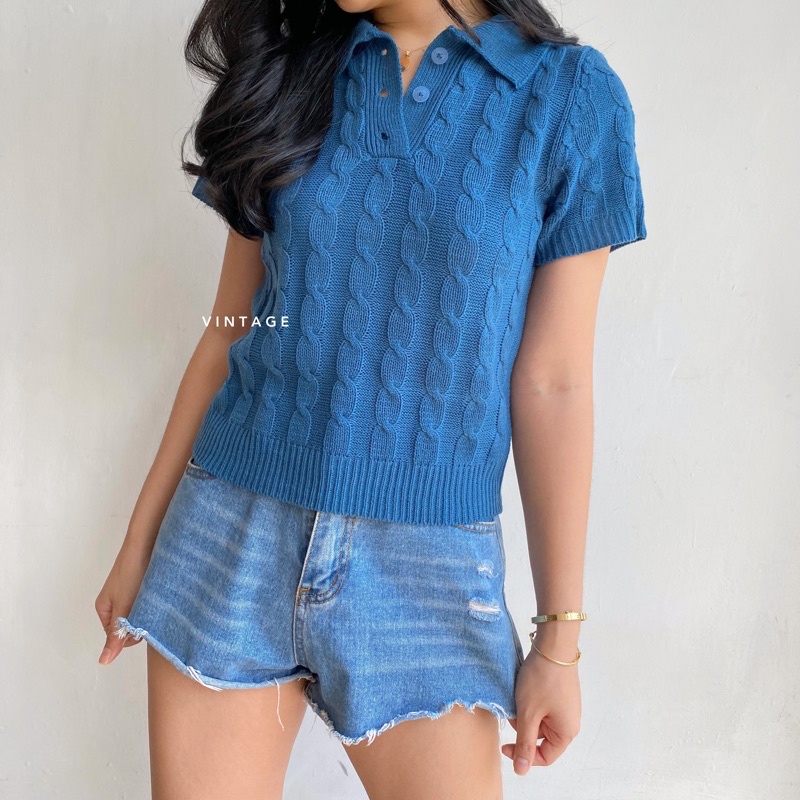 BLOUSE WANITA ANABELLE TOP BASIC CASUAL-8