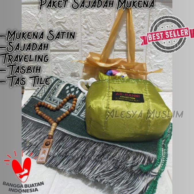 Best Product Souvenir Tahlilan Haji Umroh Dan Haul Sajadah Mukena Tasbih Tas Tile - Paling Diminati