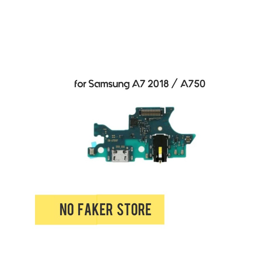 Flexibel Konektor Charger Samsung A7 2018 (A750) | Pcb / Papan Cas + Mic Samsung A7 2018 (A750)