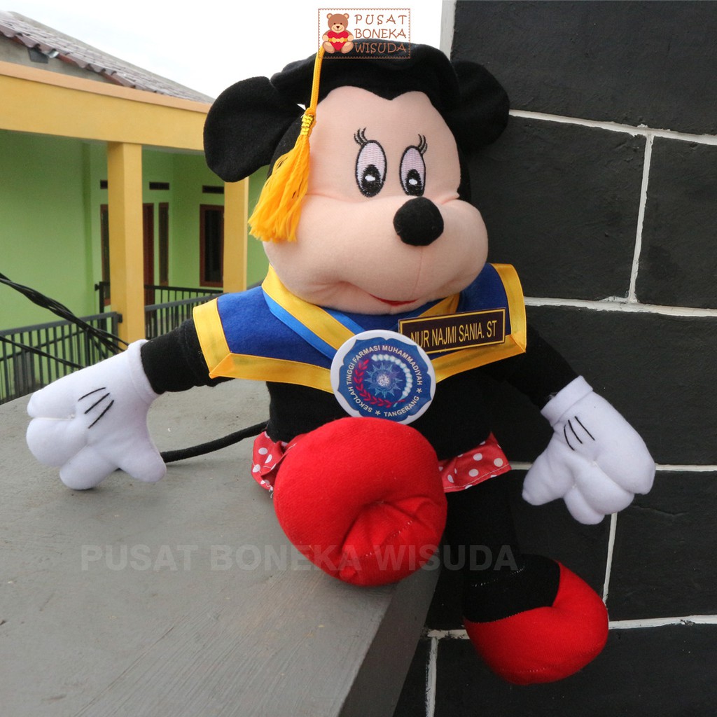 Boneka Wisuda Minnie Mouse Lucu Terlaris Termurah Minie mouse Mini Miki Tikus