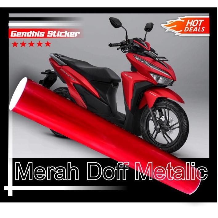 

[KODE 87] skotlet stiker merah doff metalic 50 x 45 cm