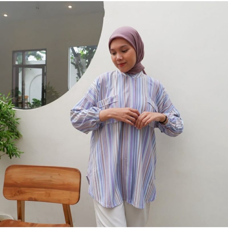 SIERRA CANDY STRIPE TUNIK//TUNIK MODEL TERBARU//TUNIK MOTIF VIRAL