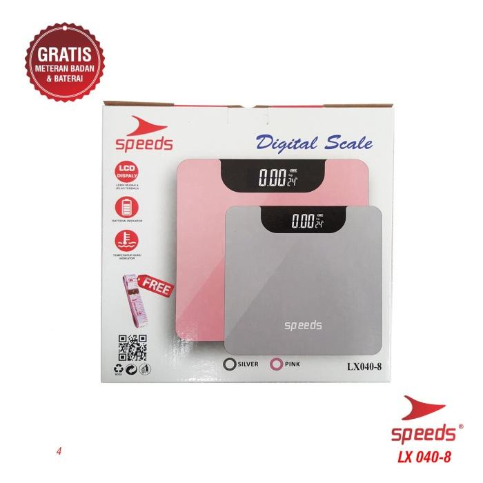 Timbangan Badan Digital SPEEDS 040-4, Pengukur Berat dan Lemak dengan Akurasi Tinggi