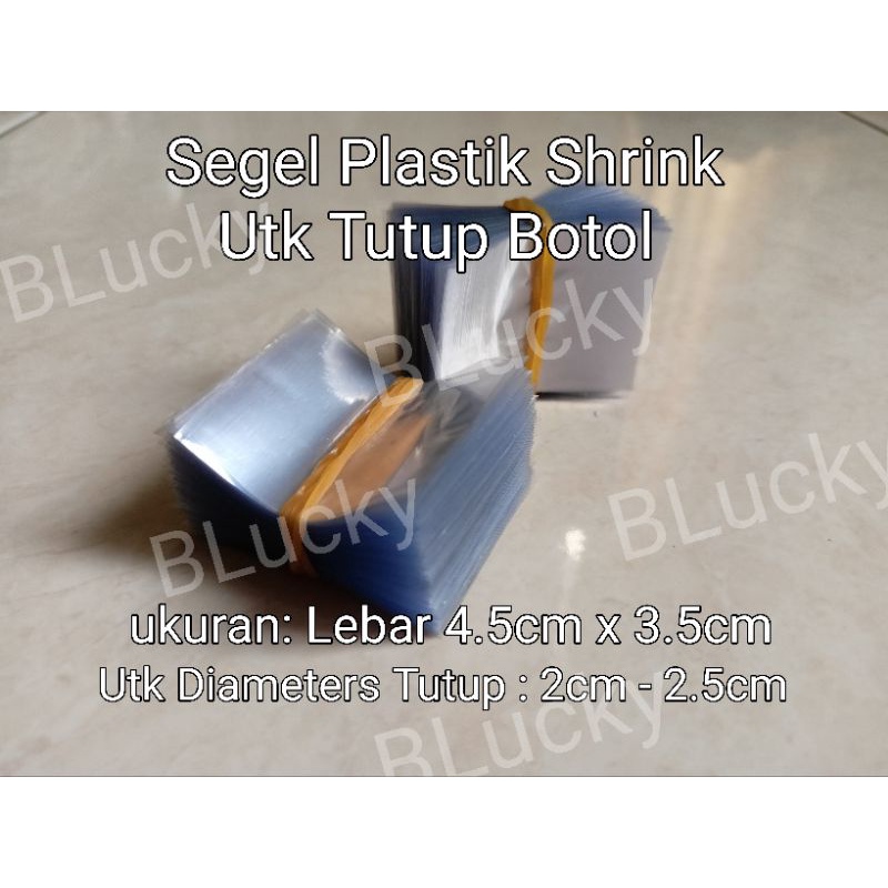 200pcs Segel Plastik Shrink untuk Tutup Botol - Ukuran Segel Lebar 4.5cm x 3.5cm