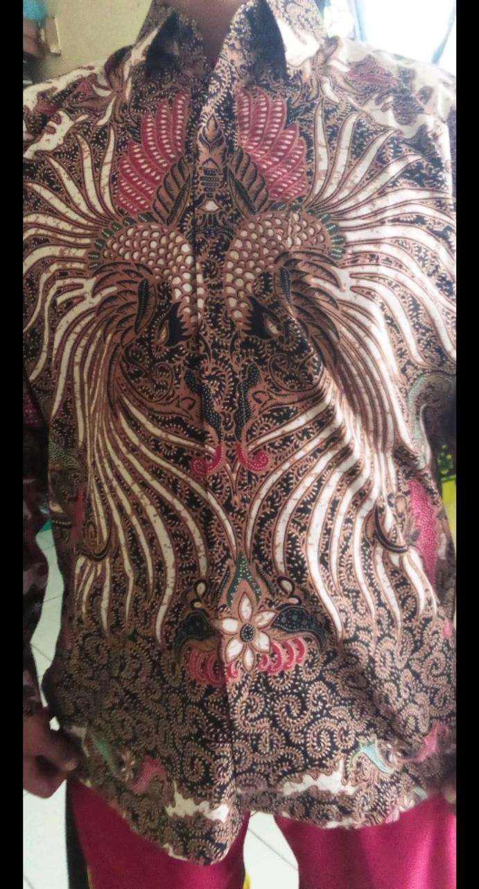 Batik Solo Pria Lengan Panjang Lapis Furing Baju Batik Pria Modern Produksi Batik Aluna Gba 013