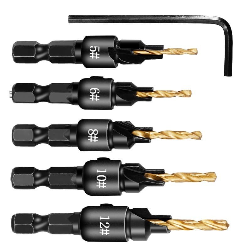 Mata Bor Drill Bit Countersink HSS 1.98-3.56mm 5 PCS Vastar Counter Sink countershink Kayu