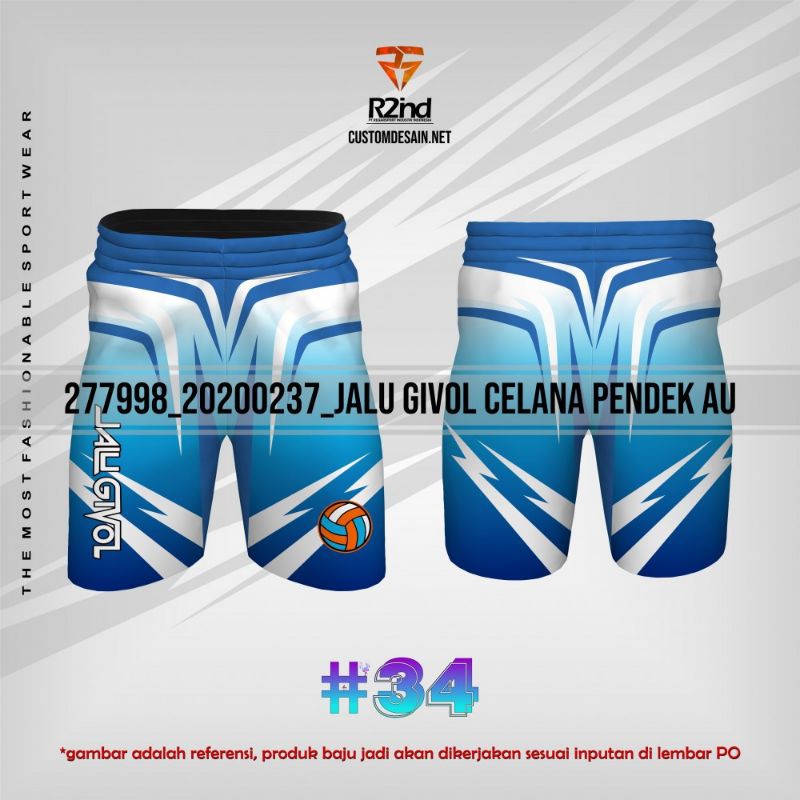 Celana Kolor Voli Volley Printing Custom Original Regarsport