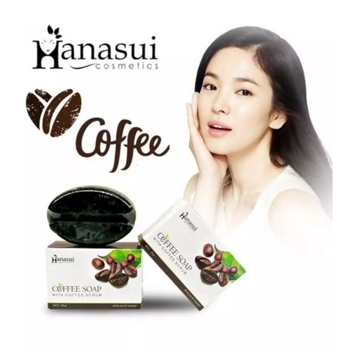 COFFEE SOAP HANASUI BPOM - SABUN KOPI HANASUI BPOM-30gr