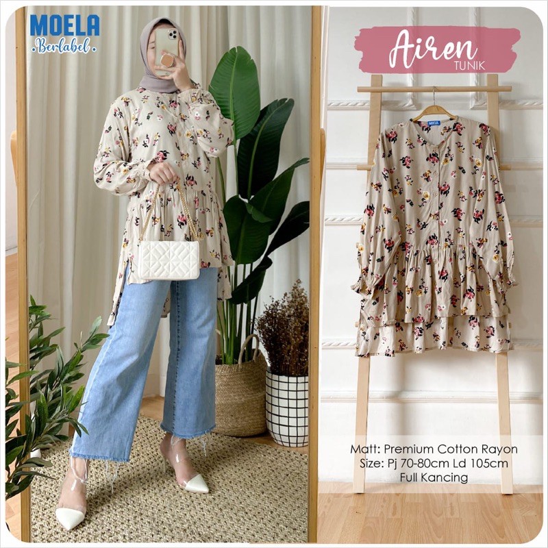 Airen Tunik Original Moela Premium Cotton Rayon