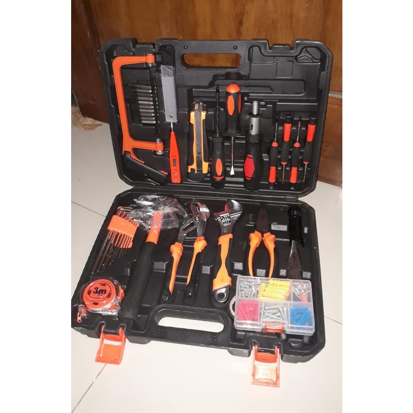 TOOL BOX TERLENGKAP 102 PCS / TOOLKIT SET KUNCI PERKAKAS PLUS KOPER HAND TOOLS MURAH