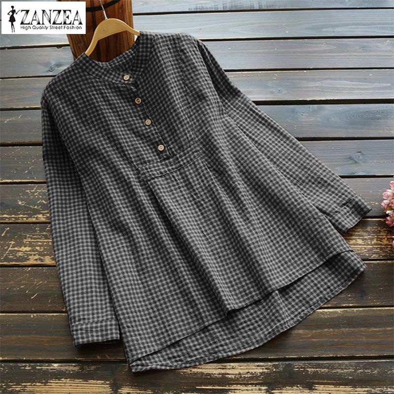 Baju kemeja wanita big size jumbo Zanzea