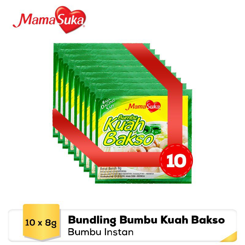 

KUAH BAKSO RENCENG | 1 RENCENG ISI 12 SACHET | BUMBU KUAH BAKSO MAMASUKA