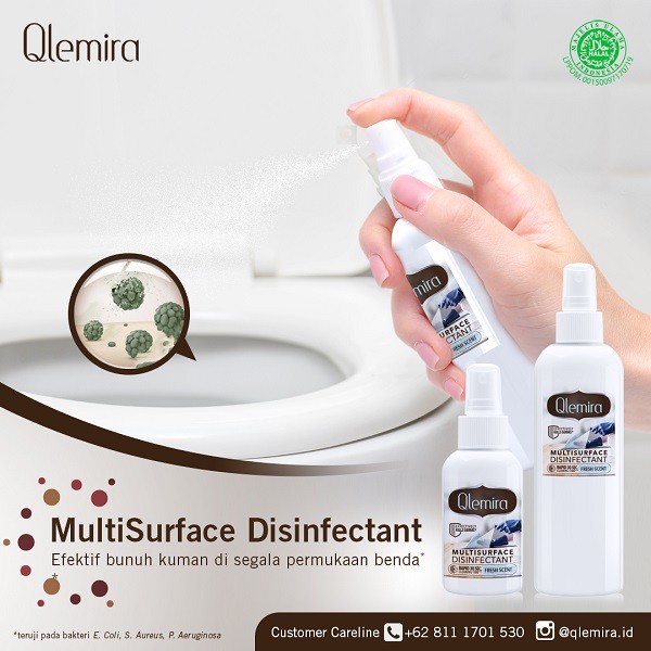 Qlemira MultiSurface Disinfectant 70 mL / Disinfektan / Desinfektan-5