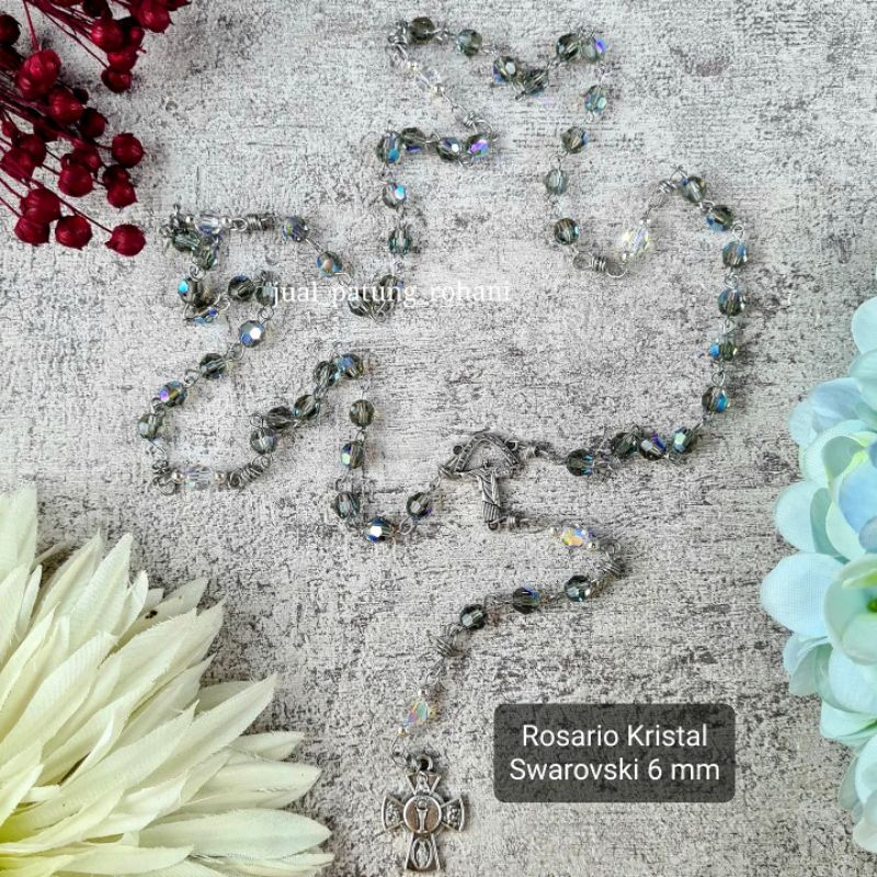 Rosario Kristal Swarovski Abu Tua 6 mm