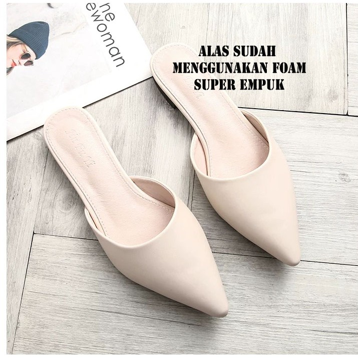 Sepatudari Karin Flatshoes wanita polos alas super empuk keren banget KR-FS0031