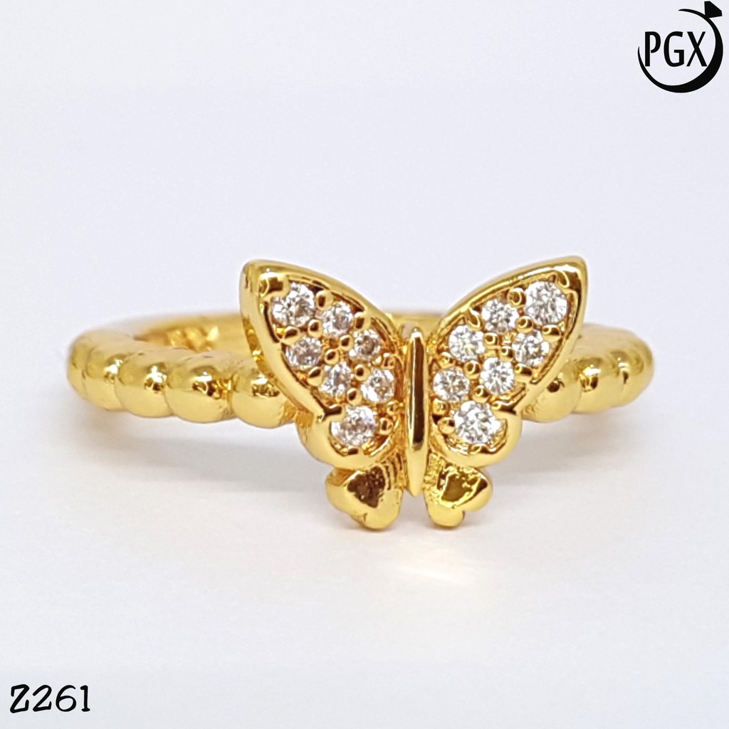 PGX Cincin Xuping Wanita Perhiasan Lapis Emas Aksesoris Fashion Premium - Z261