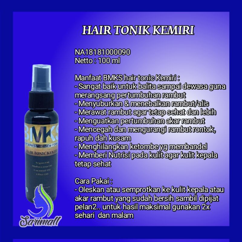 4in1 Paket Penumbuh Rambut Shampo+Kondisioner+Minyak+Tonic Ampuh dalam 2 Minggu | BMKS Kemiri ori