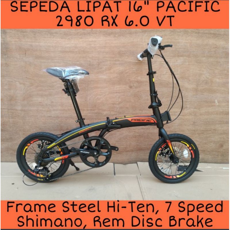 SEPEDA LIPAT PACIFIC 2980 RX 6.0 VT 7S FOLDING 16 INCH