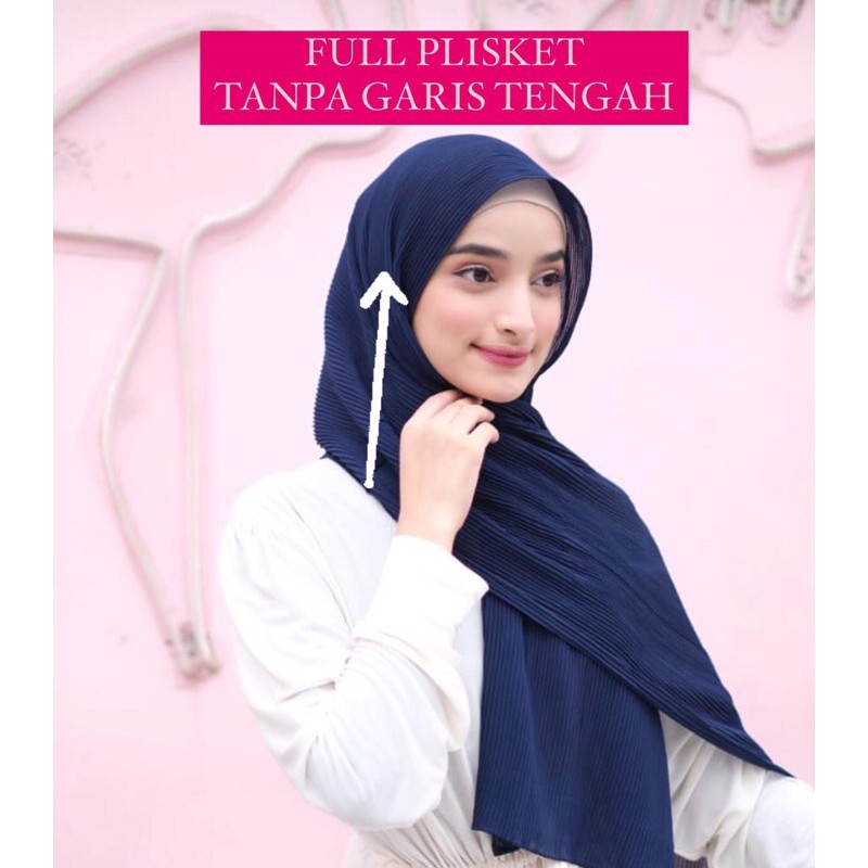 [TANPA GARIS TENGAH] PREMIUM FULL PLISKET PASHMINA pashmina plisket ceruty babydoll pasmina plisket