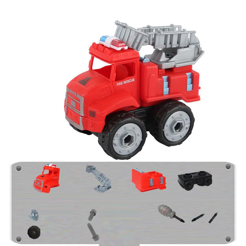 4pcs DIY Mobil Pemadam Kebakaran Fire Trucks Mainan Anak Laki Laki