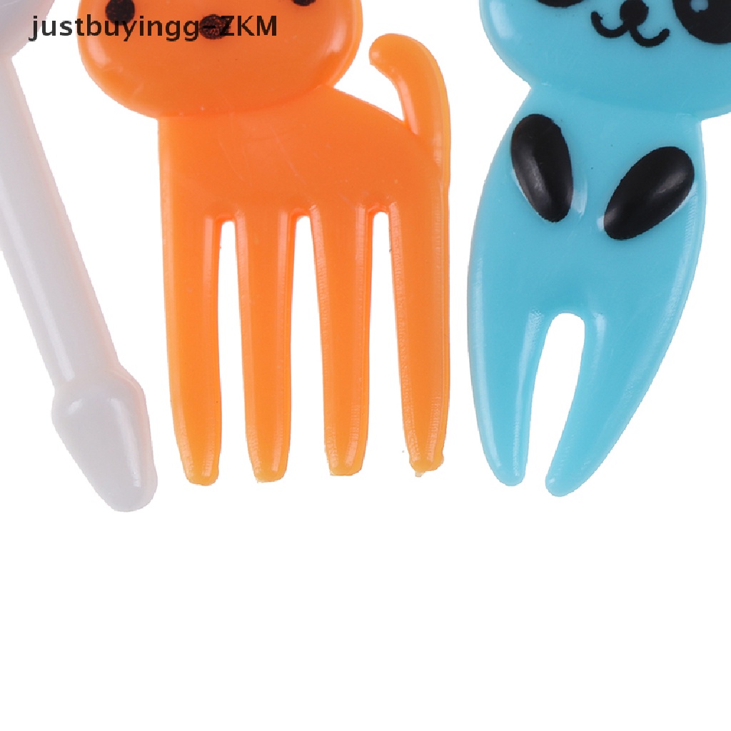 [justbuyingg] Animal Farm Fruit Fork Mini Cartoon Children Snack Cake Dessert Food Fruit Pick [zkm]