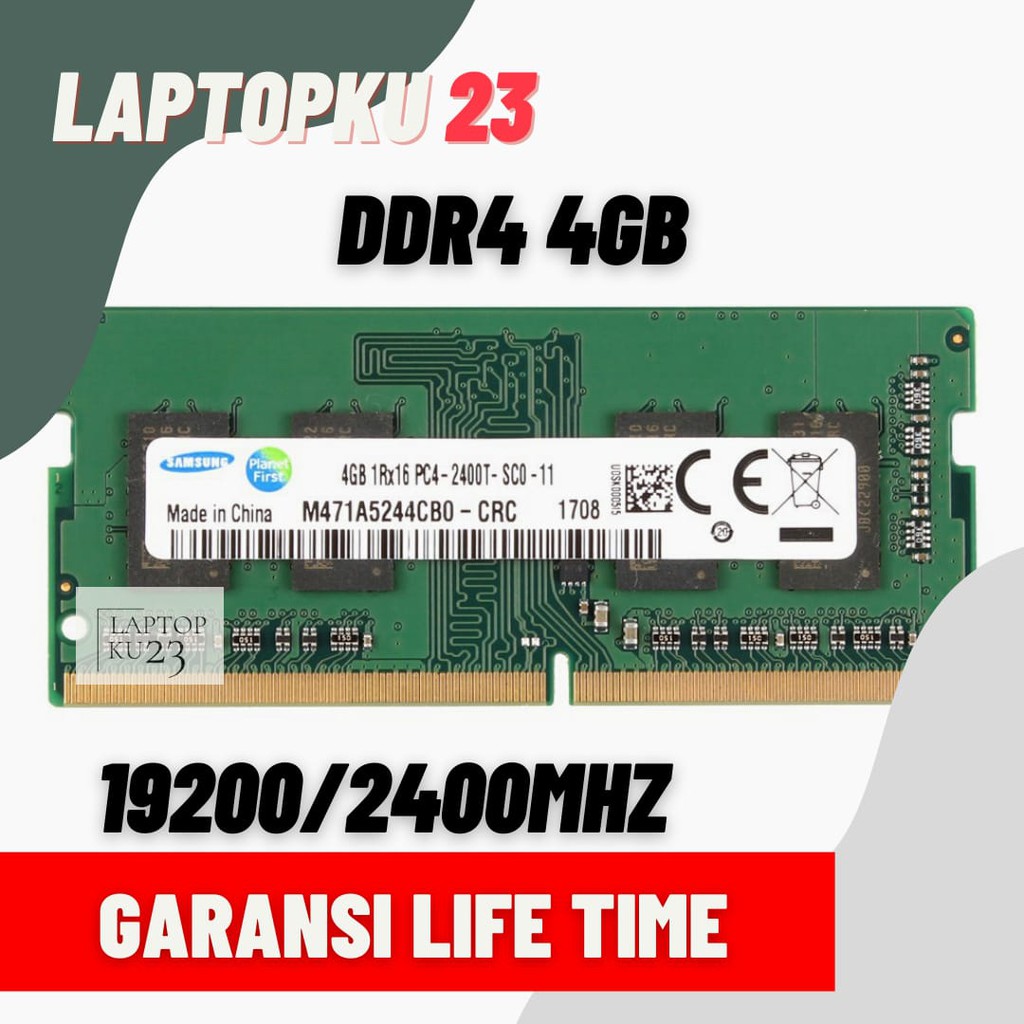 RAM NOTEBOOK DDR4 4GB PC 19200/2400 MHz SODIMM LAPTOP SAMSUNG